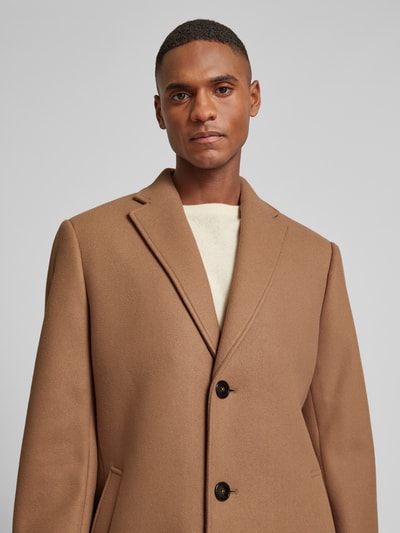 Peek & Cloppenburg Christian Berg MenMantel Mit Leistentaschen In Camel