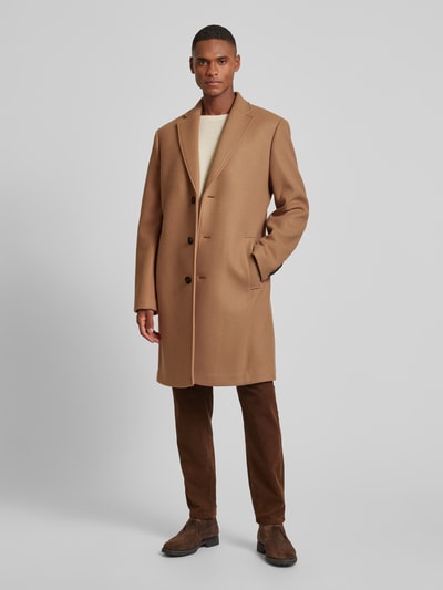 Peek & Cloppenburg Christian Berg MenMantel mit Leistentaschen in camel