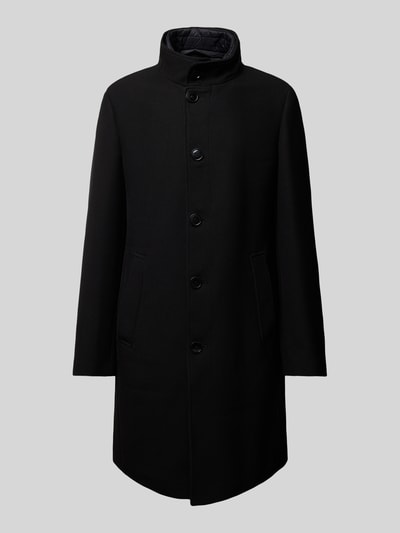 Peek & Cloppenburg Christian Berg MenMantel Mit Stehkragen In Black