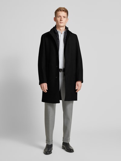 Peek & Cloppenburg Christian Berg MenMantel mit Stehkragen in black