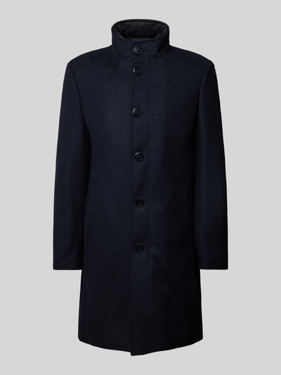 Peek & Cloppenburg Christian Berg MenMantel Mit Stehkragen In Dunkelblau