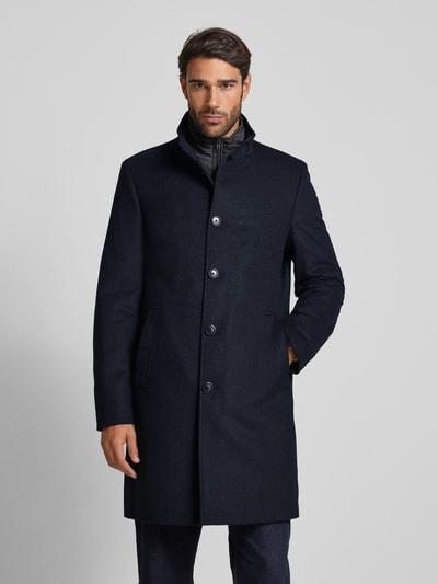Peek & Cloppenburg Christian Berg MenMantel Mit Stehkragen In Dunkelblau