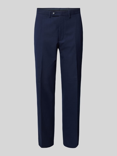 Peek & Cloppenburg Christian Berg MenRegular Fit Anzughose Mit Bügelfalten In Dunkelblau