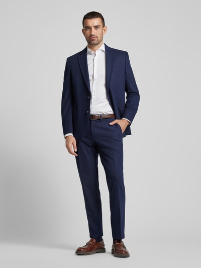 Peek & Cloppenburg Christian Berg MenRegular Fit Anzughose mit Bügelfalten in dunkelblau