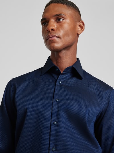 Peek & Cloppenburg Christian Berg MenRegular Fit Business-Hemd Mit Kentkragen In Marine