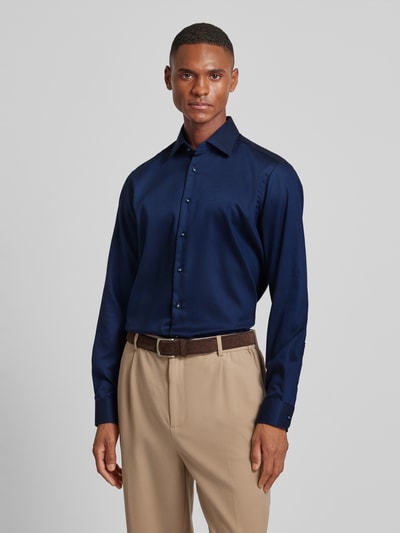 Peek & Cloppenburg Christian Berg MenRegular Fit Business-Hemd Mit Kentkragen In Marine