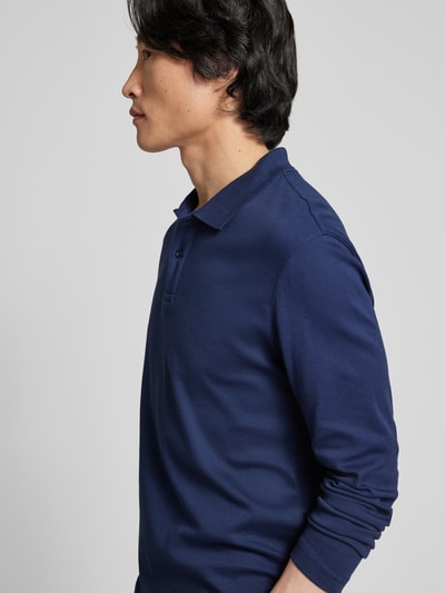 Peek & Cloppenburg Christian Berg MenRegular Fit Poloshirt Mit Langen Ärmeln In Dunkelblau