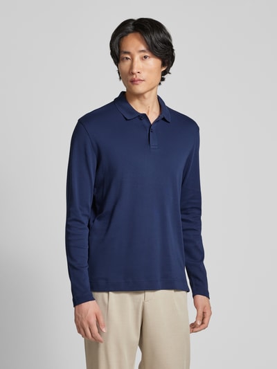 Peek & Cloppenburg Christian Berg MenRegular Fit Poloshirt Mit Langen Ärmeln In Dunkelblau