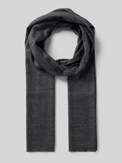 Peek & Cloppenburg Christian Berg MenSchal aus Viskose mit Fransen in mittelgrau