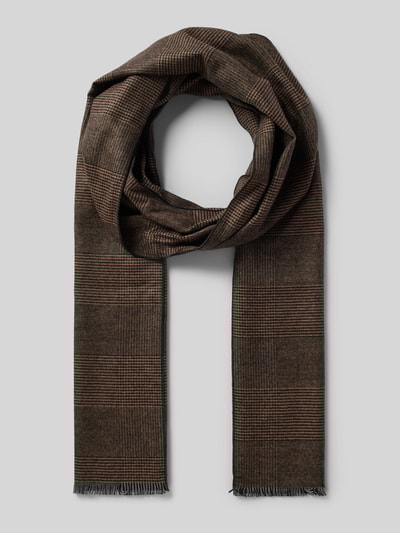 Peek & Cloppenburg Christian Berg MenSchal Aus Viskose Mit Fransen In Dunkelbraun
