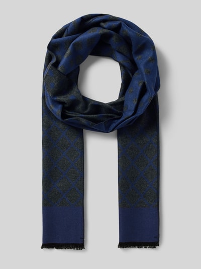 Peek & Cloppenburg Christian Berg MenSchal aus Viskose mit Fransen in marine