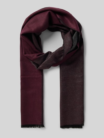 Peek & Cloppenburg Christian Berg MenSchal aus Viskose mit Fransen in bordeaux
