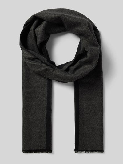 Peek & Cloppenburg Christian Berg MenSchal aus Viskose mit Fransen in black