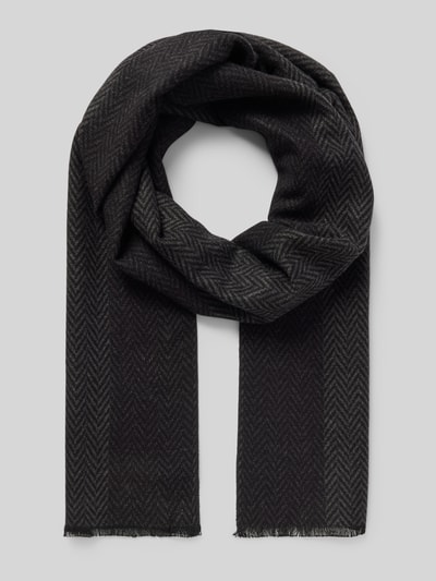 Peek & Cloppenburg Christian Berg MenSchal aus Viskose mit Fransen in black