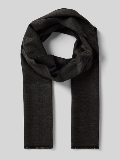 Peek & Cloppenburg Christian Berg MenSchal aus Viskose mit Fransen in black