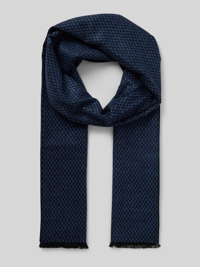 Peek & Cloppenburg Christian Berg MenSchal Aus Viskose Mit Fransen In Marine