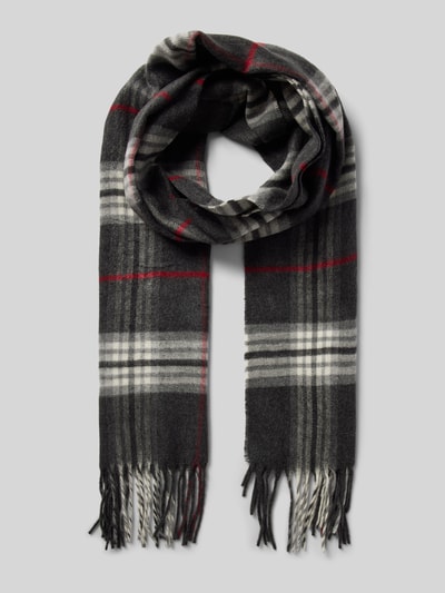 Peek & Cloppenburg Christian Berg MenSchal mit Fransen in anthrazit melange