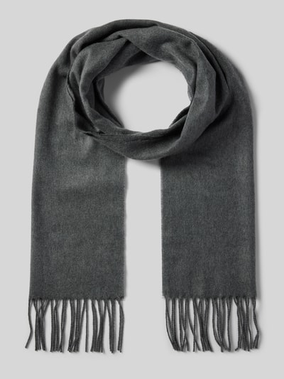 Peek & Cloppenburg Christian Berg MenSchal Mit Fransen In Anthrazit Melange