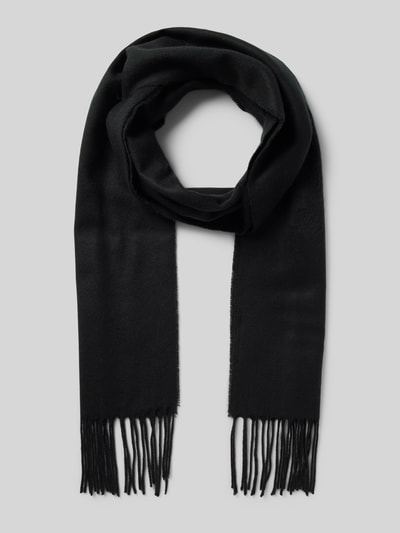 Peek & Cloppenburg Christian Berg MenSchal mit Fransen in black