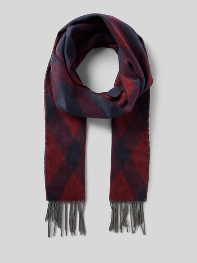 Peek & Cloppenburg Christian Berg MenSchal mit Fransen in dunkelrot