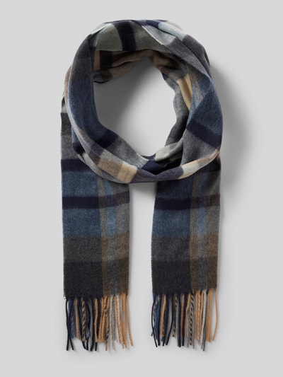 Peek & Cloppenburg Christian Berg MenSchal mit Fransen in jeansblau melange