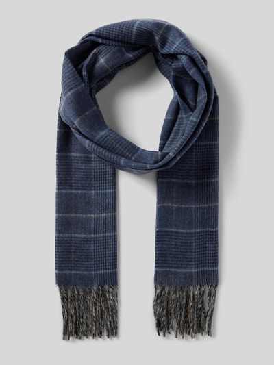Peek & Cloppenburg Christian Berg MenSchal Mit Fransen In Jeansblau Melange