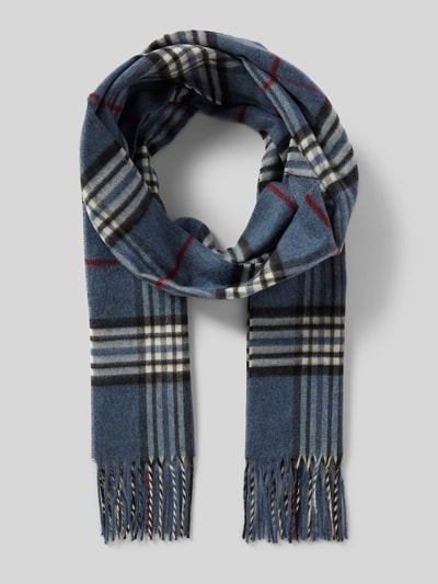 Peek & Cloppenburg Christian Berg MenSchal mit Fransen in jeansblau melange