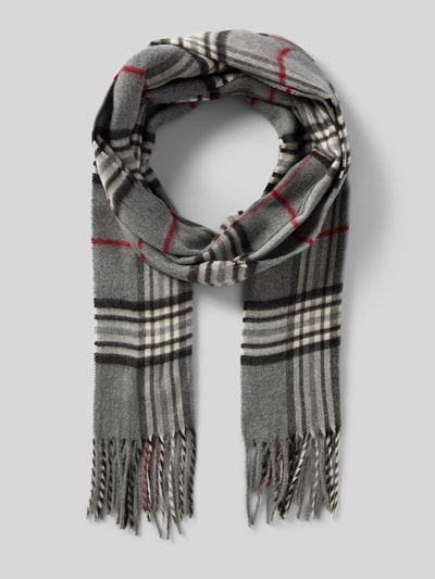 Peek & Cloppenburg Christian Berg MenSchal mit Fransen in mittelgrau melange