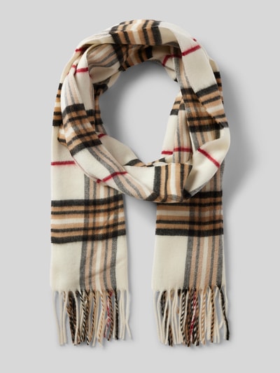 Peek & Cloppenburg Christian Berg MenSchal mit Fransen in offwhite