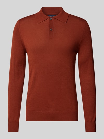 Peek & Cloppenburg Christian Berg MenSlim Fit Strickpullover Mit Polokragen In Terra