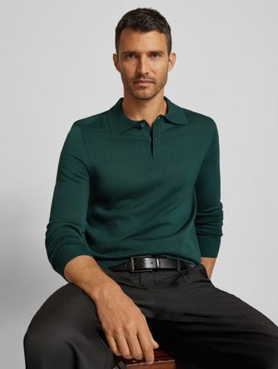 Peek & Cloppenburg Christian Berg MenSlim Fit Strickpullover Mit Polokragen In Bottle