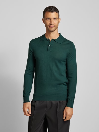 Peek & Cloppenburg Christian Berg MenSlim Fit Strickpullover Mit Polokragen In Bottle