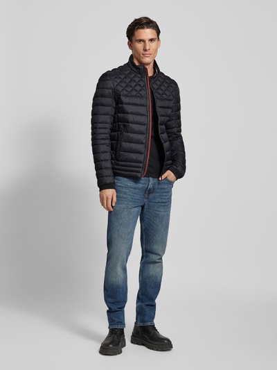 Peek & Cloppenburg Christian Berg MenSteppjacke mit Reißverschlusstaschen in black