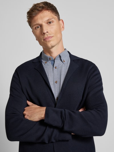 Peek & Cloppenburg Christian Berg MenStrickjacke Mit Reverskragen In Marine