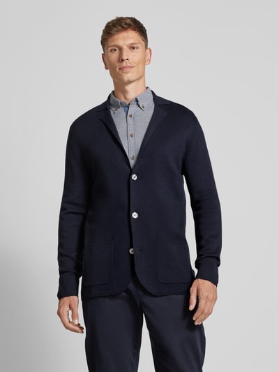 Peek & Cloppenburg Christian Berg MenStrickjacke Mit Reverskragen In Marine