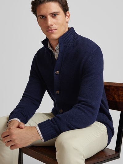 Peek & Cloppenburg Christian Berg MenStrickjacke Mit Stehkragen In Marine