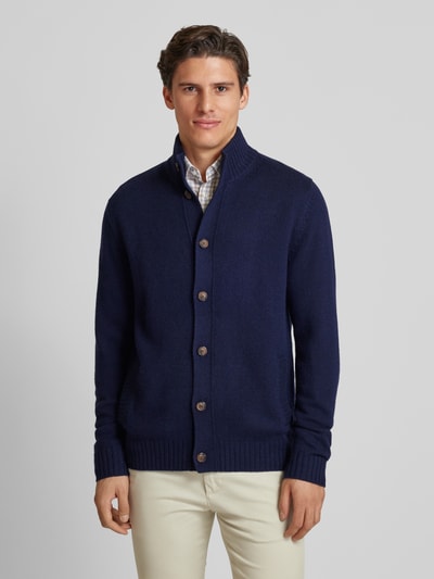 Peek & Cloppenburg Christian Berg MenStrickjacke Mit Stehkragen In Marine