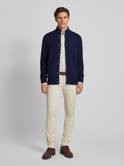 Peek & Cloppenburg Christian Berg MenStrickjacke mit Stehkragen in marine