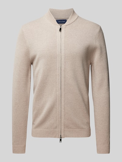 Peek & Cloppenburg Christian Berg MenStrickjacke Mit Zweiwege-Reißverschluss In Sand Melange