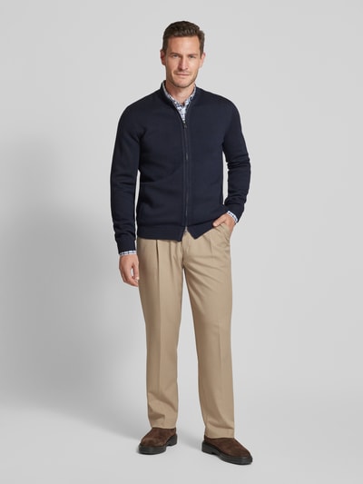 Peek & Cloppenburg Christian Berg MenStrickjacke mit Zweiwege-Reißverschluss in marine