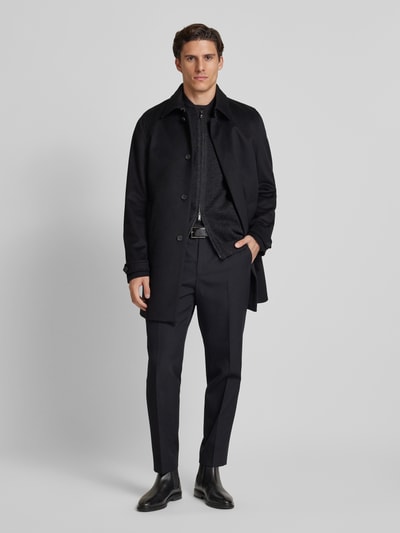 Peek & Cloppenburg Christian Berg MenStrickjacke mit Zweiwege-Reißverschluss in anthrazit melange