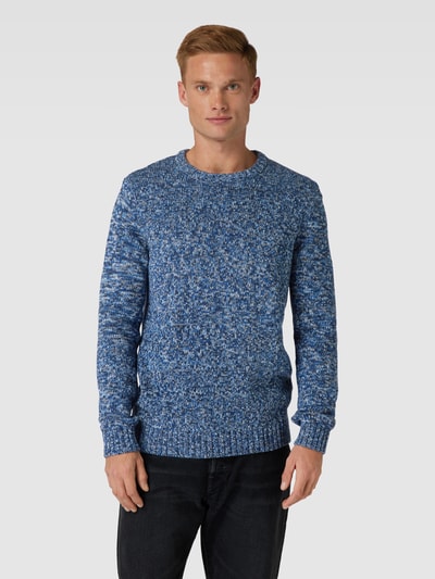 Peek & Cloppenburg Christian Berg MenStrickpullover Mit Gerippten Abschlüssen In Marine