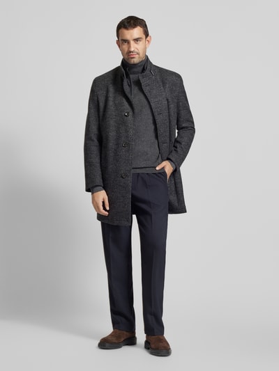 Peek & Cloppenburg Christian Berg MenStrickpullover mit Rollkragen in anthrazit melange