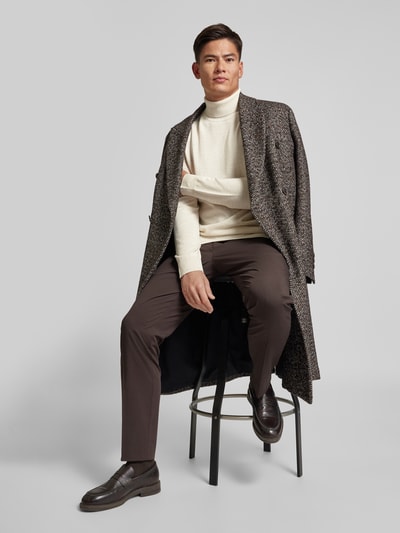 Peek & Cloppenburg Christian Berg MenStrickpullover Mit Rollkragen In Ecru Melange