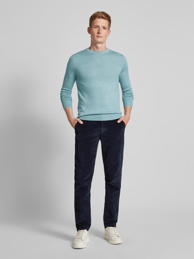 Peek & Cloppenburg Christian Berg MenStrickpullover mit Rundhalsausschnitt in schilf melange