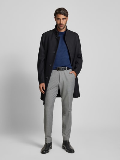 Peek & Cloppenburg Christian Berg MenStrickpullover mit Rundhalsausschnitt in dunkelblau melange