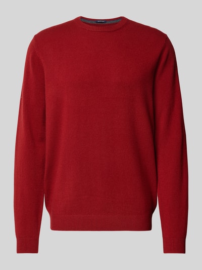 Peek & Cloppenburg Christian Berg MenStrickpullover Mit Rundhalsausschnitt In Rostrot Melange