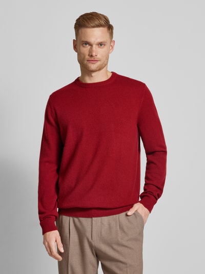 Peek & Cloppenburg Christian Berg MenStrickpullover Mit Rundhalsausschnitt In Rostrot Melange