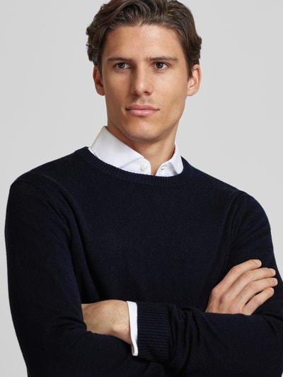 Peek & Cloppenburg Christian Berg MenStrickpullover Mit Rundhalsausschnitt In Marine