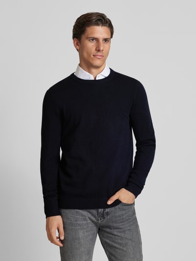 Peek & Cloppenburg Christian Berg MenStrickpullover Mit Rundhalsausschnitt In Marine